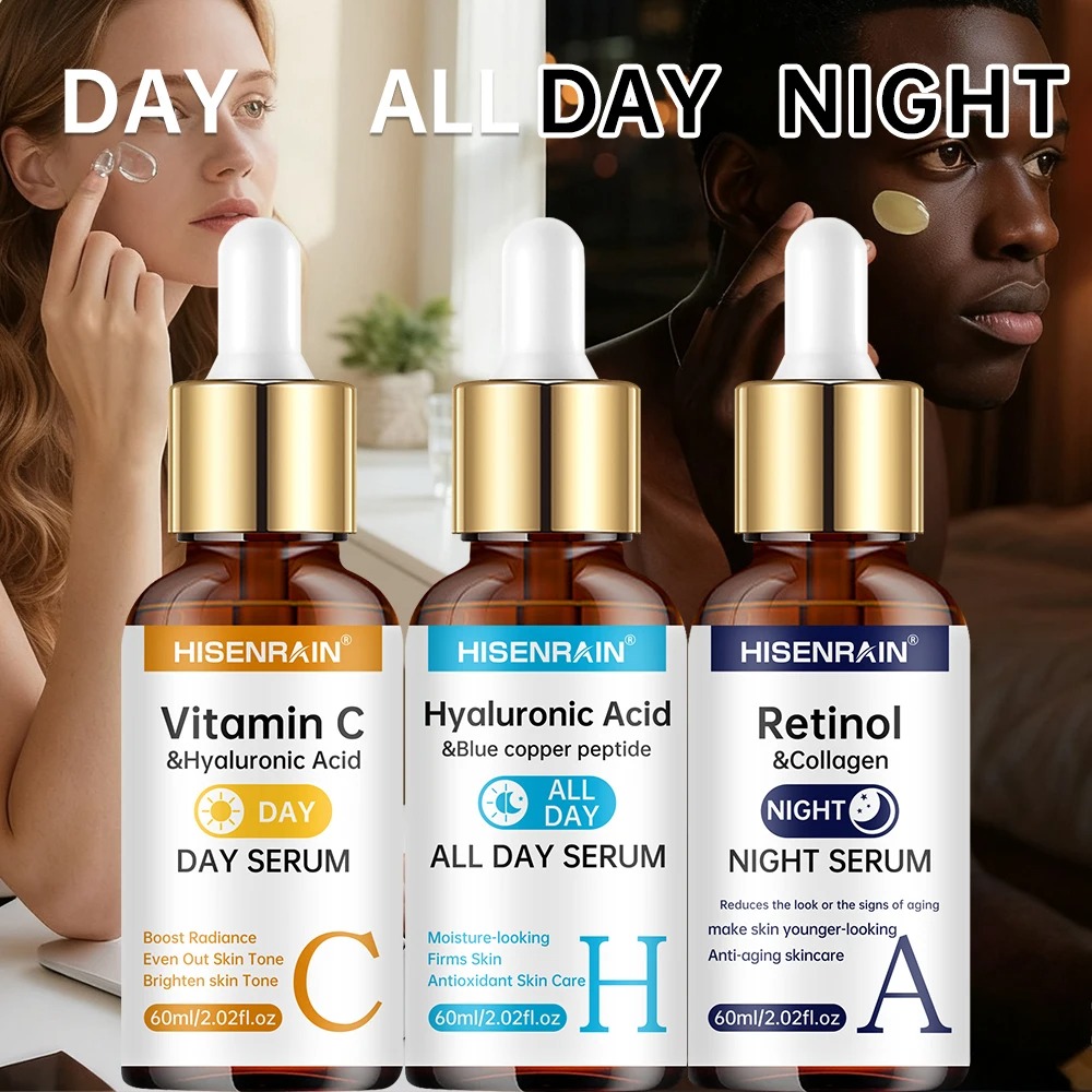 HISENRAIN Anti-Aging & Brightening Serum Duo – Vitamin C, Retinol & Hyaluronic Acid Kit view 7
