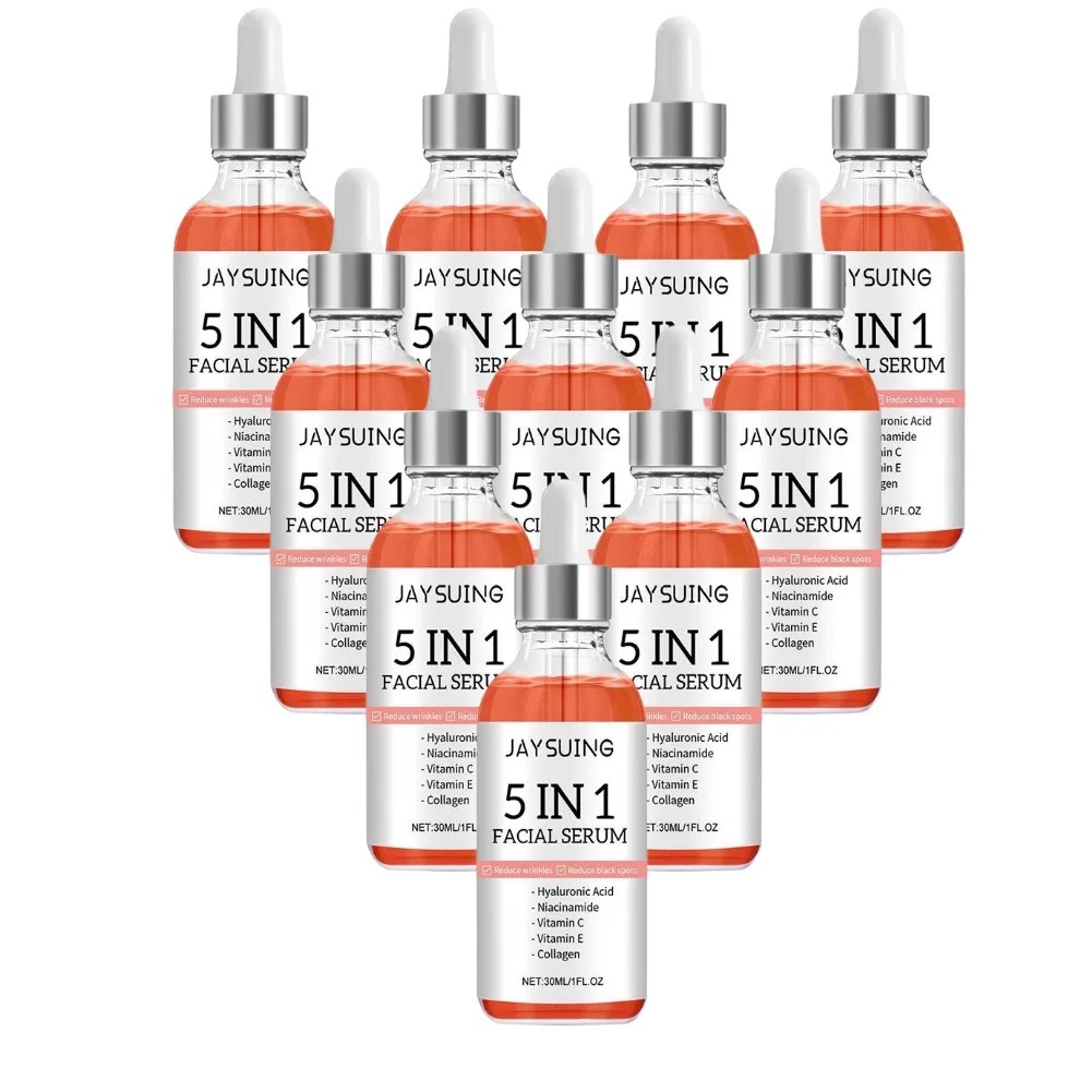 5-in-1 Hyaluronic Acid Face Serum – Vitamin C & Collagen Brightening, Pore Refining & Anti-Aging view 4