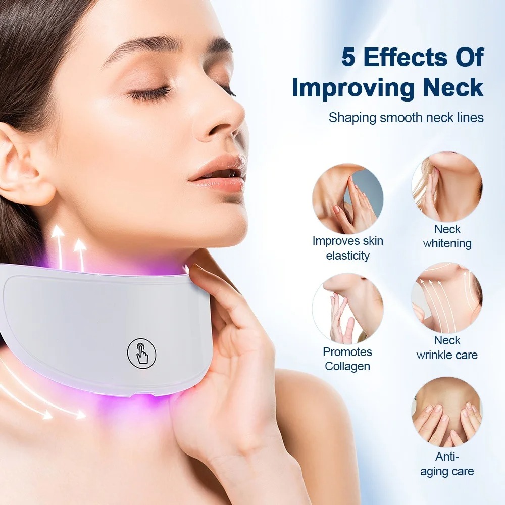 7-in-1 LED Facial & Neck Light Therapy Mask – Bio-Light Phototherapy for Wrinkles, Lifting & Brightening view 9