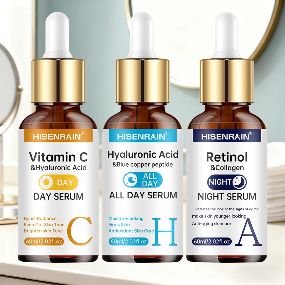 HISENRAIN Anti-Aging & Brightening Serum Duo – Vitamin C, Retinol & Hyaluronic Acid Kit view 4