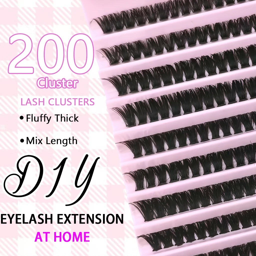 DIY Cluster Lashes Kit (320/600/790 Pcs) – Mix-and-Match Individual Lash Extensions with Wispy C/D Curl Volume for Daily & Party Wear view 7