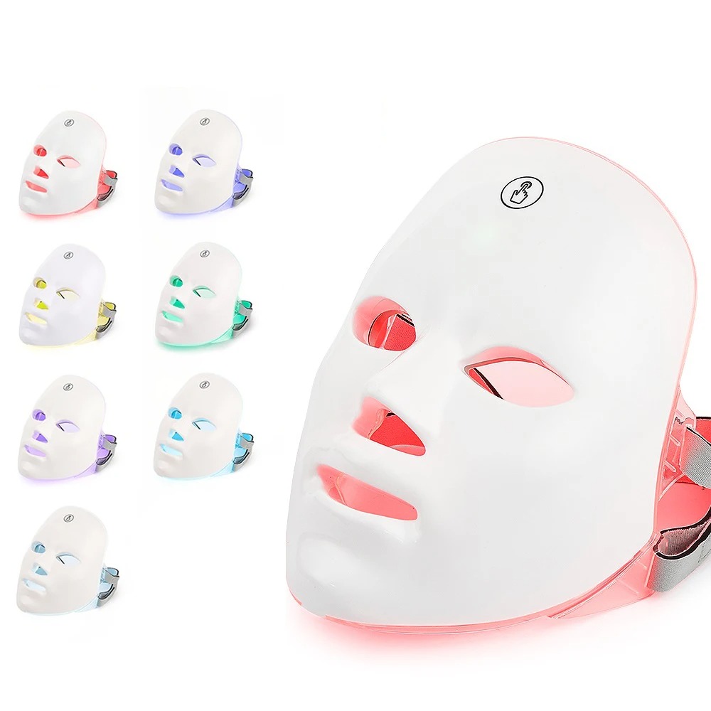 7-in-1 LED Facial & Neck Light Therapy Mask – Bio-Light Phototherapy for Wrinkles, Lifting & Brightening view 3