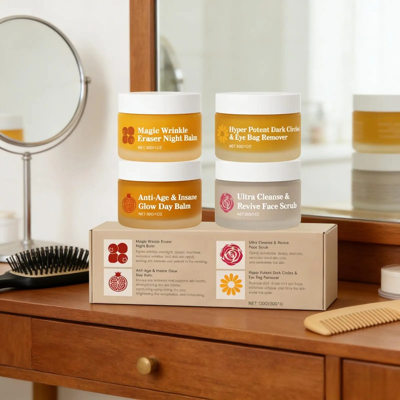 4-In-1 Day & Night Botanical Skincare Set view 3