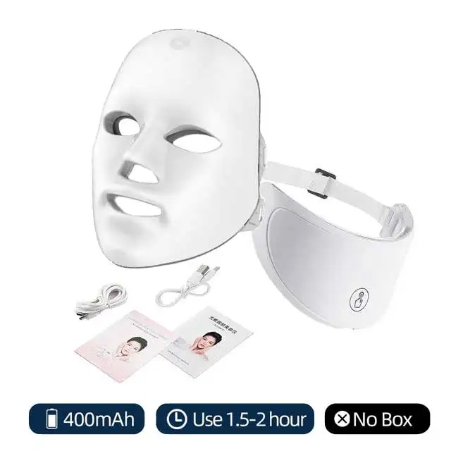 7-in-1 LED Facial & Neck Light Therapy Mask – Bio-Light Phototherapy for Wrinkles, Lifting & Brightening view 4