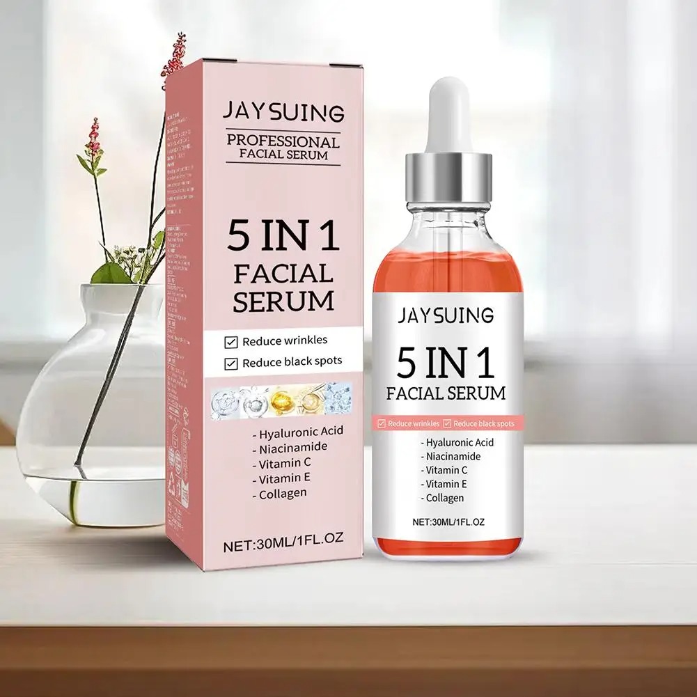 5-in-1 Hyaluronic Acid Face Serum – Vitamin C & Collagen Brightening, Pore Refining & Anti-Aging view 5