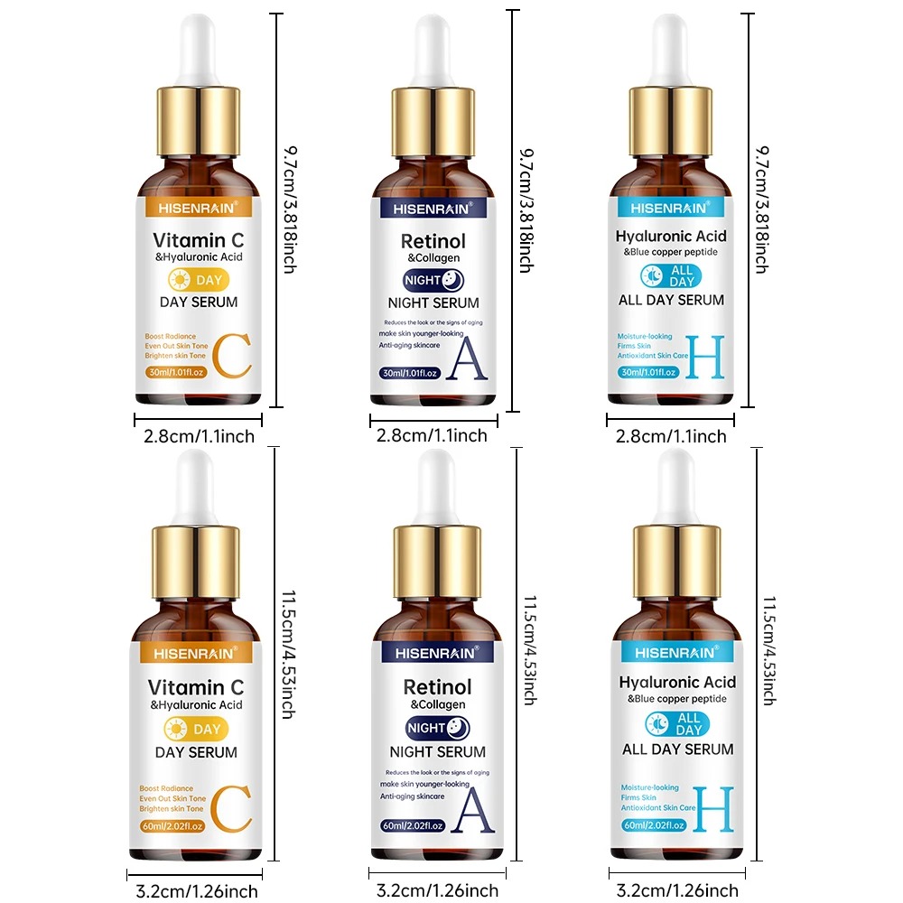 HISENRAIN Anti-Aging & Brightening Serum Duo – Vitamin C, Retinol & Hyaluronic Acid Kit view 8