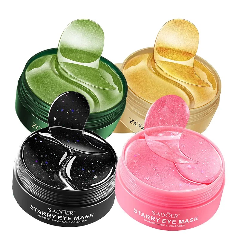 240pcs (120 Pairs) Crystal Collagen Gel Eye Patches – Hyaluronic Acid, Gold, Seaweed & Black Pearl Hydrating Mask Kit view 3