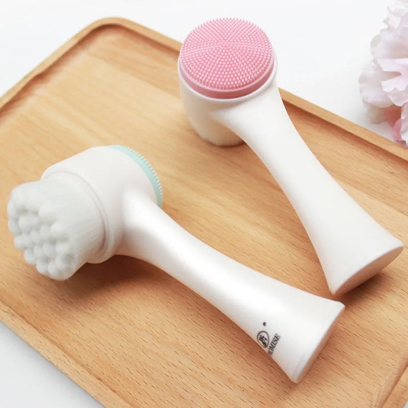 Double-Sided Silicone Facial Cleansing Brush – Deep Pore Cleanser, Blackhead Exfoliator & Facial Massager view 4