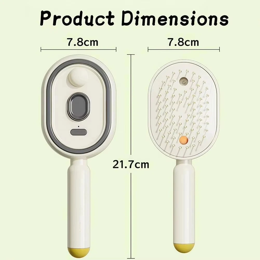 3-in-1 Electric Spray Air Cushion Massage Comb – Self-Cleaning Steam & Essential Oil Scalp Massager for Hair Regrowth & Detangling view 8