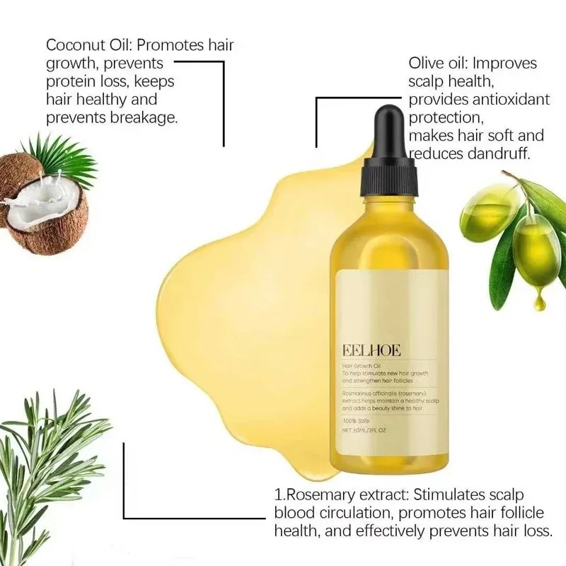 Natural Rosemary Hair Growth Oil – Anti-Hair Loss, Scalp Repair & Fast Regrowth Serum (1/2/3pcs Multi-Packs) view 4