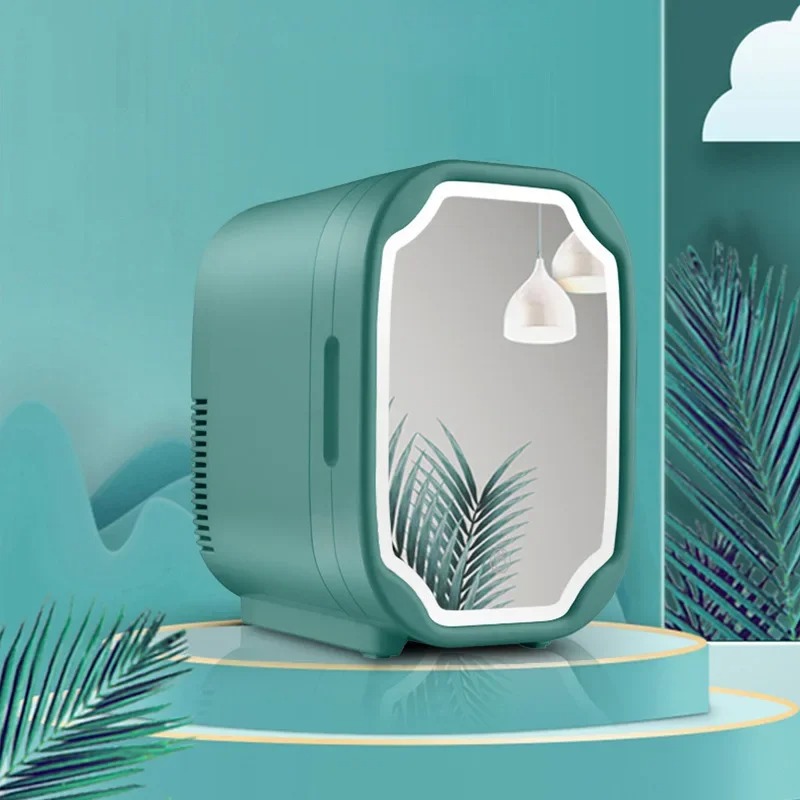 Dual-Use Portable Mini Beauty Fridge with LED Lighted Mirror – Cold & Hot Cooler for Skincare, Cosmetics, Drinks & Snacks view 7